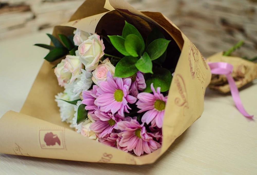 Букет цветов из: Розы и Хризантемы в Глотовке