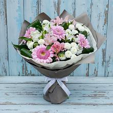 Букет цветов из:  Герберы, Альстромерии и Хризантемы в Глотовке