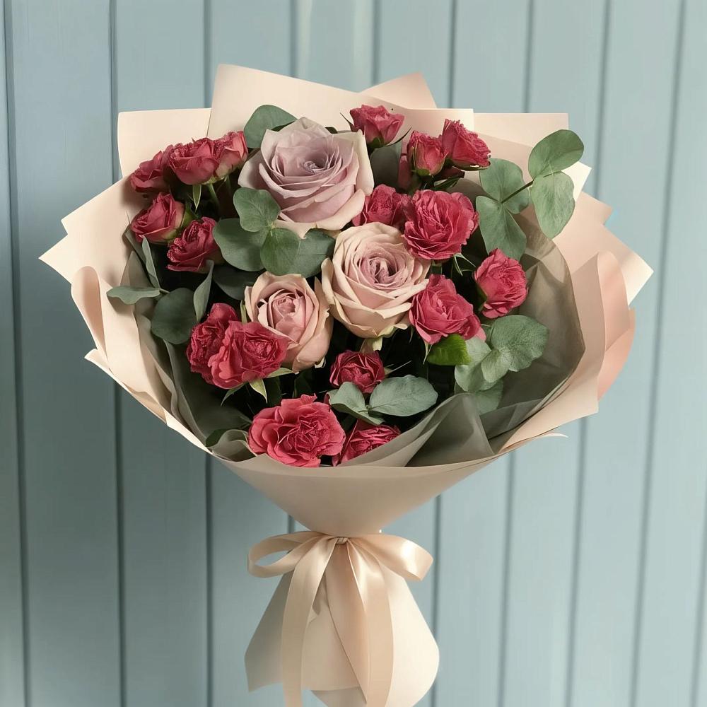 Букет цветов из: Гвоздики и Розы в Глотовке