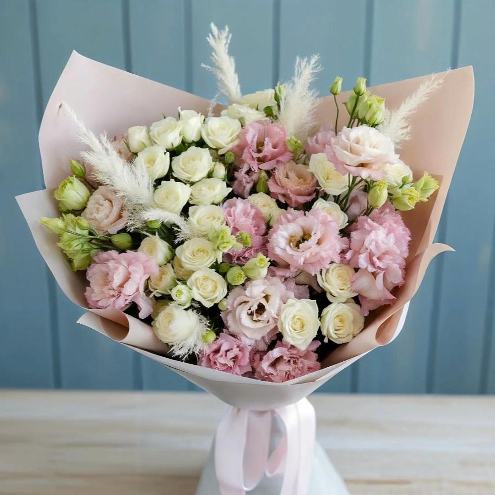 Букет цветов из: Альстромерии и Розы в Глотовке