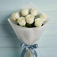 Букет 7 Белых роз Эдлесс Лав в Глотовке