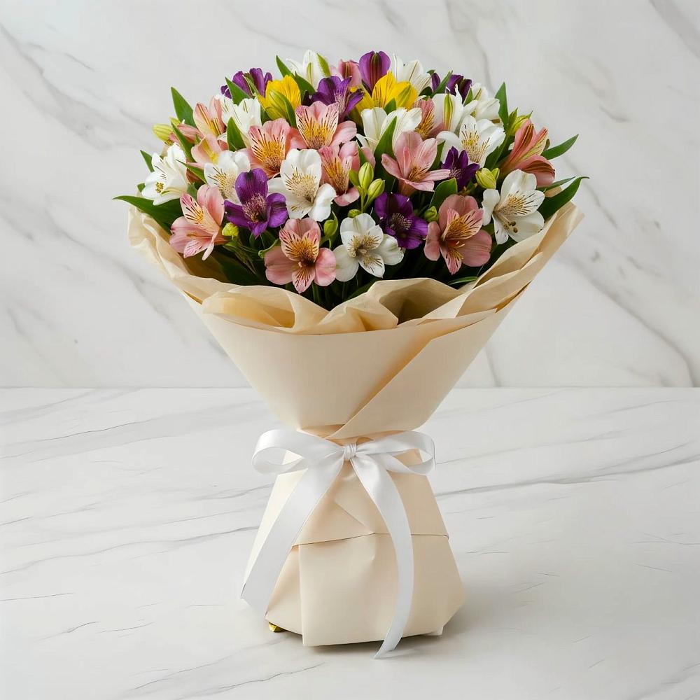 Букет цветов из: Альстромерии в Глотовке