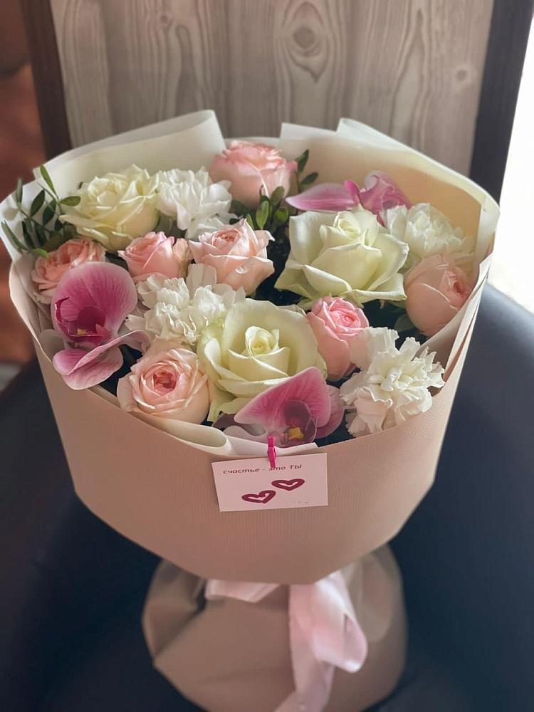 Букет цветов из: Орхидеи, Розы и Гвоздики в Глотовке