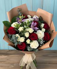 Букет цветов из:  Розы и Альстромерии в Глотовке