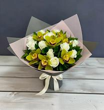 Букет цветов из:  Орхидеи и Розы в Глотовке