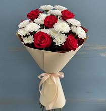 Букет цветов из:  Розы и Хризантемы в Глотовке