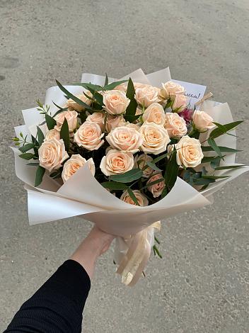 Букет Кремовые розы Латте в Глотовке