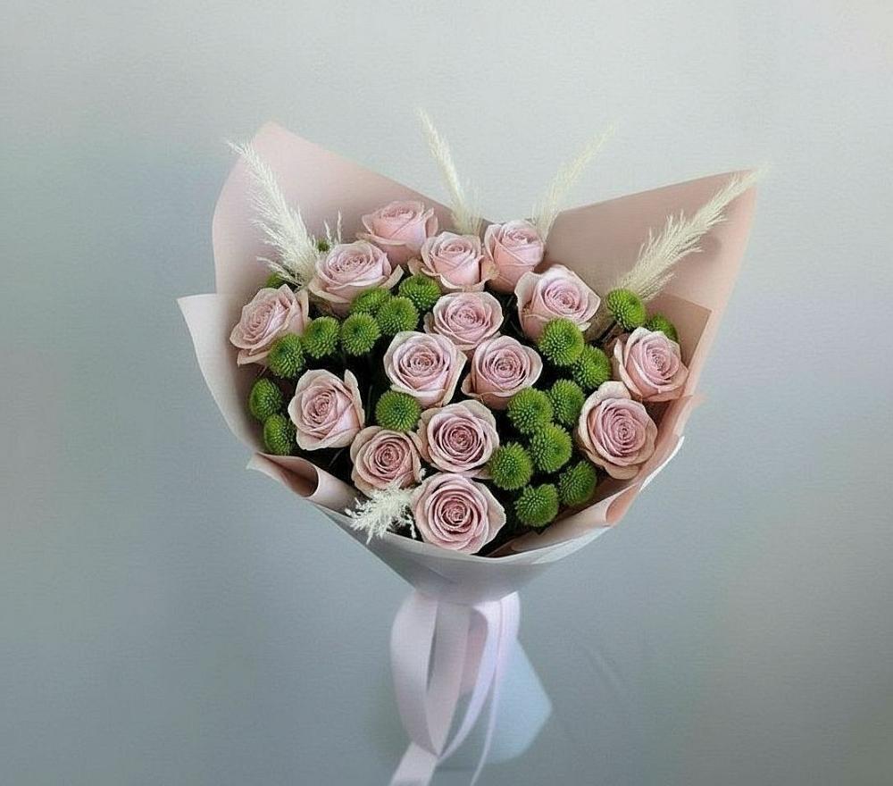 Букет цветов из: Розы и Хризантемы в Глотовке