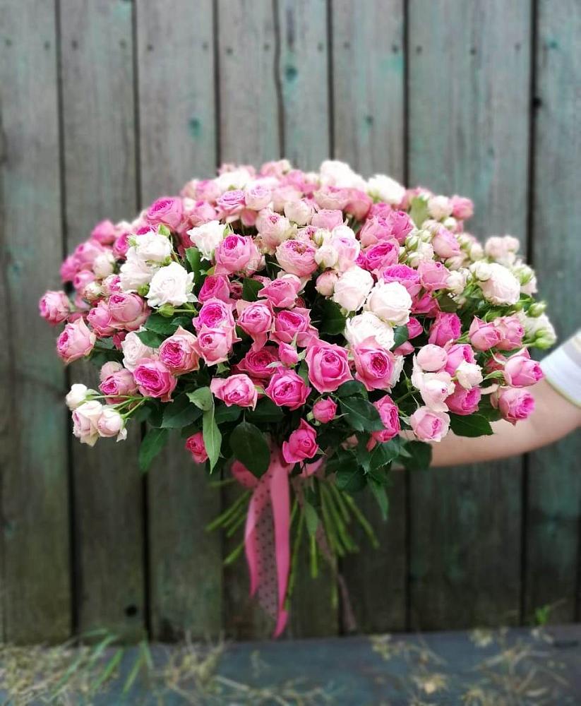 Букет Розовые кустовые розы Натали и Лав Лидия в Глотовке