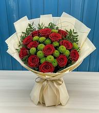 Букет цветов из:  Розы и Хризантемы в Глотовке