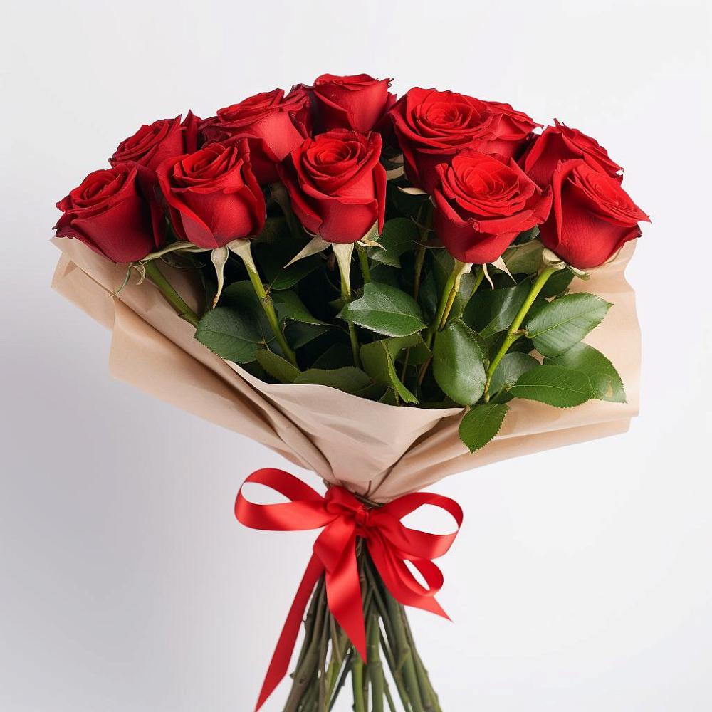 Букет 11 Красных роз Эдлесс Лав в Глотовке