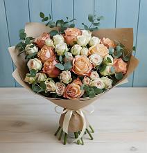 Букет цветов из:  Альстромерии и Розы в Глотовке